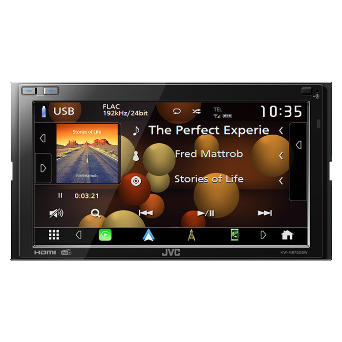 JVC KW-M875DBW 2-din radio trådløs CarPlay/Android Auto