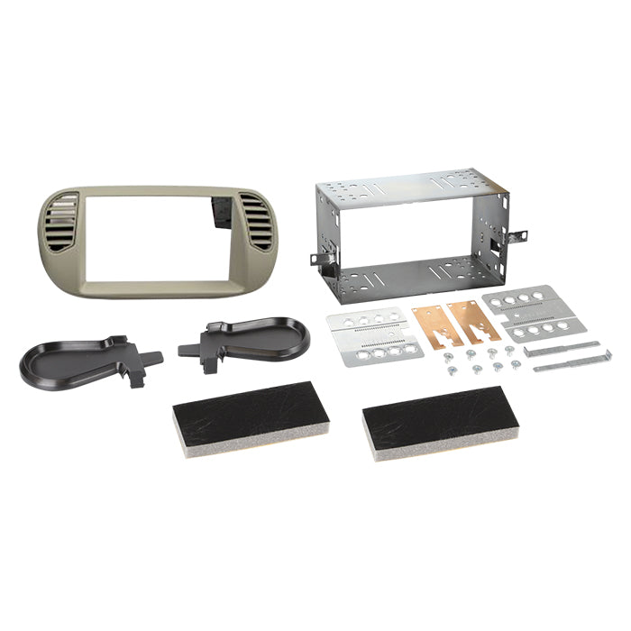 2-DIN radioramme Fiat 500 10/2007-07/2015 perlegrå