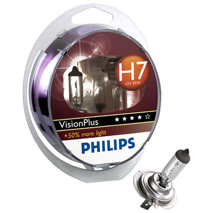 Philips Visionplus H7 55W 12V (+60%) - Sæt