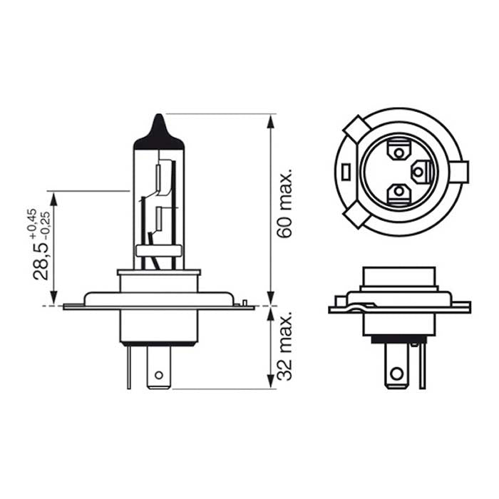 Bosch Giga Light 120 pære H4 60/55W 12V