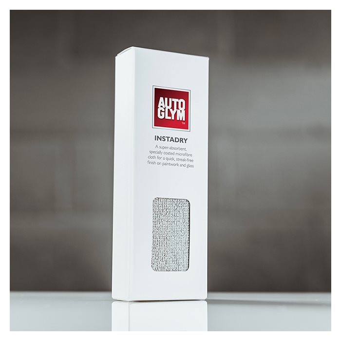Autoglym Instadry mikrofiberklud i emballage til stribefri bilpleje