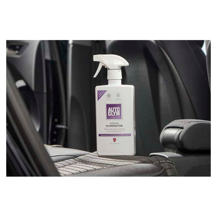 Autoglym Odour Eliminator 500ml lugtfjerner sprayflaske i bilens kabine