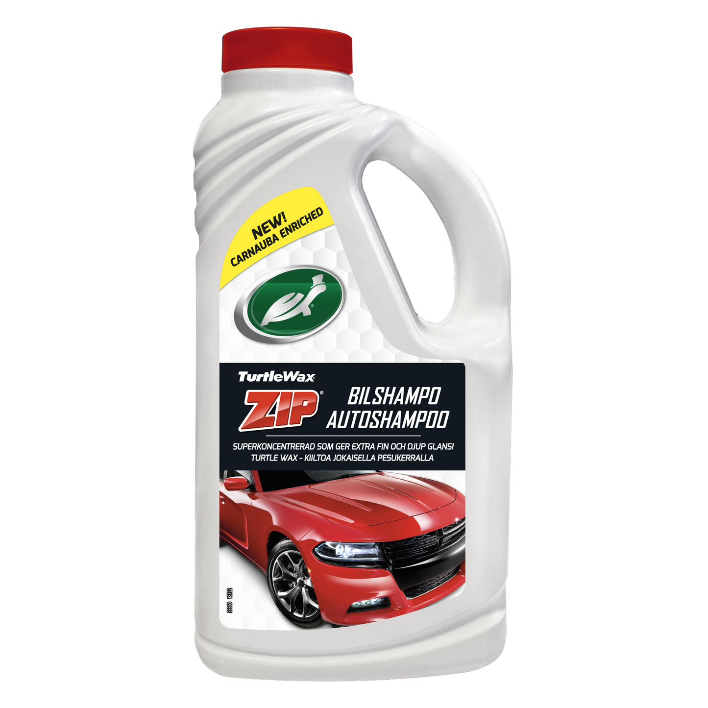 Turtle Wax Zip Bilshampoo med carnauba til dyb glans, rød bilillustration