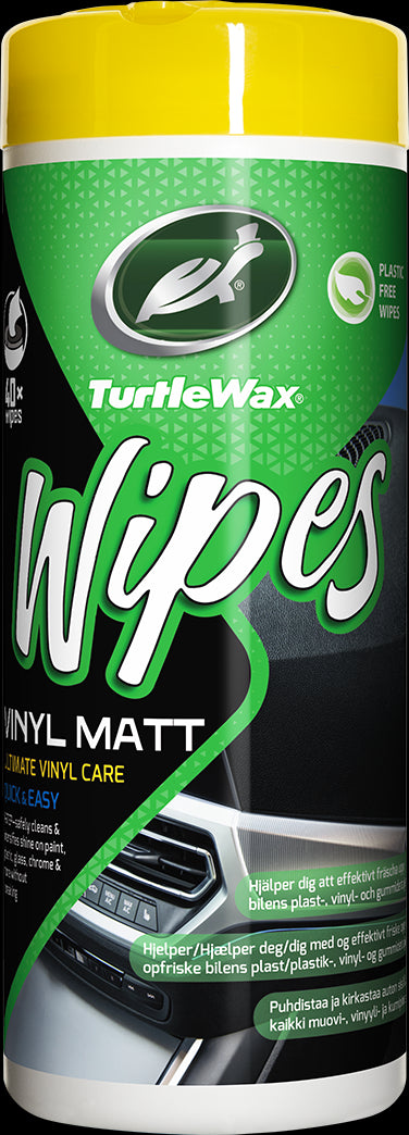 Vinyl Matt Wipes - 40stk