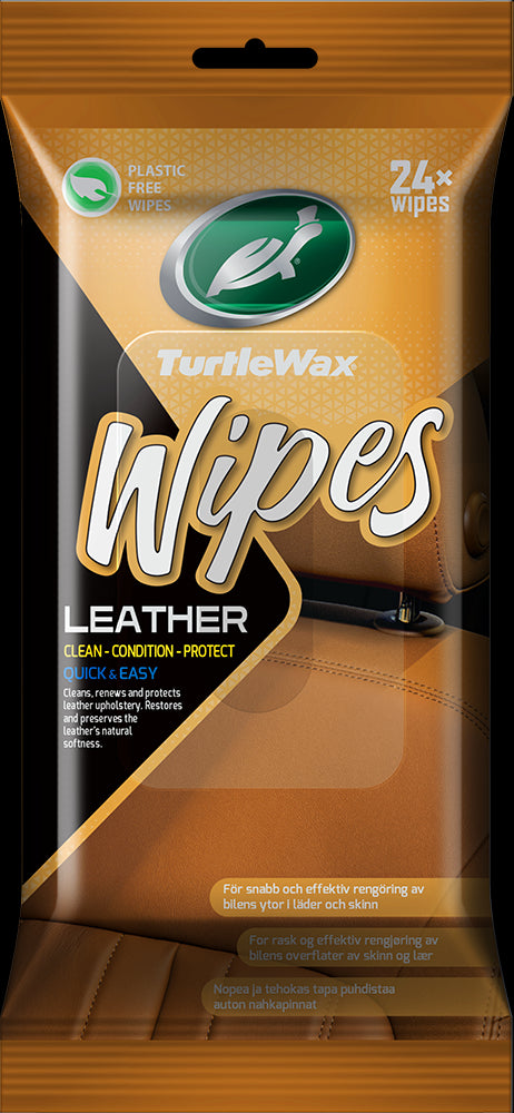 Leather Wipes Flatpack - 24stk