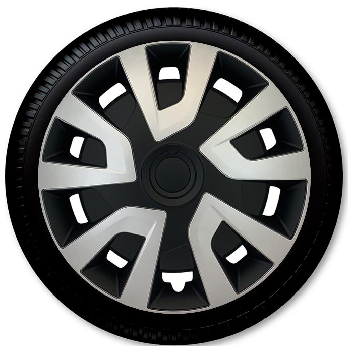 15" Revo VAN Silver/Black hjulkapselsæt
