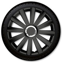 15" Spyder Pro sort hjulkapselsæt