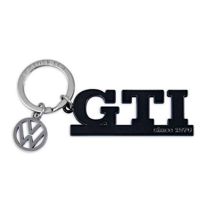 VW GTI nøglering sort med logo vedhæng, "since 1970"