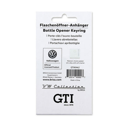 VW GTI nøglering emballage med produktinformation