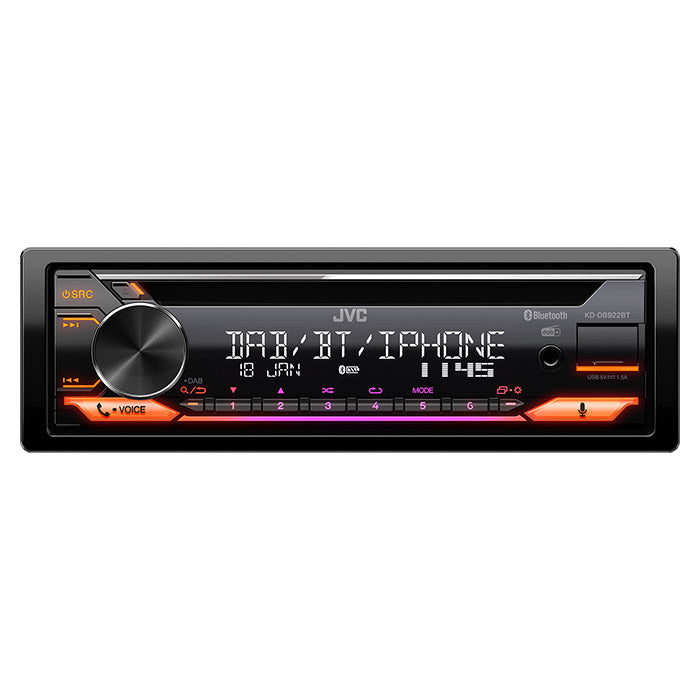 JVC KD-DB922BT bilradio med CD/RDS tuner og DAB+/DMB Bluetooth 4x50w