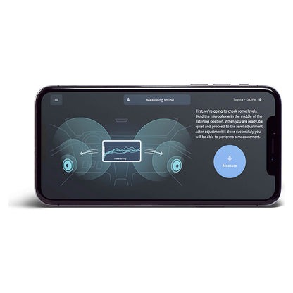 Alpine OPTIM8 DSP bilforstærker måler lyd via app til optimal indstilling