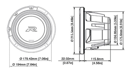 Alpine R2-W8D4 Type-R subwoofer 8" 4 Ohm