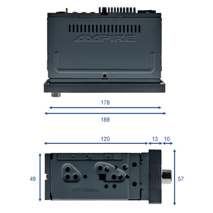 1-DIN skærm med CarPlay Android Auto