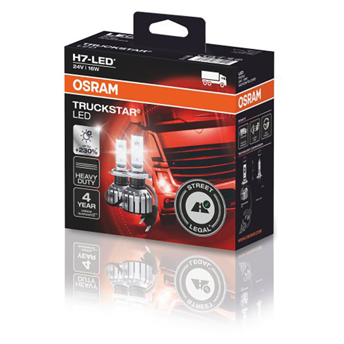 Osram Truckstar H7 LED pærer til lastbiler, ECE godkendt sæt