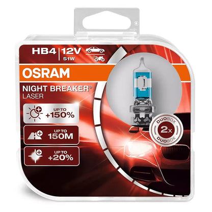 Osram Night Breaker Laser HB4 51W 12V +150 Procent- Sæt