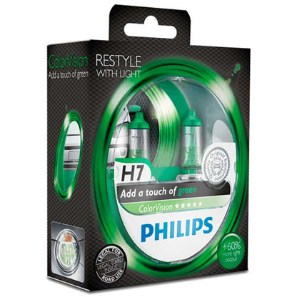 Philips Colorvision Grøn H7 55W 12V - Sæt