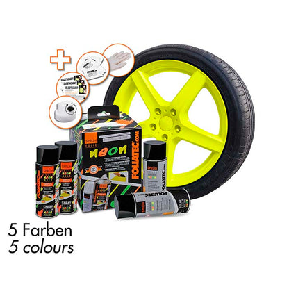Foliatec Sprayfolie neon rød 2X400 ml + base 2X400 ml