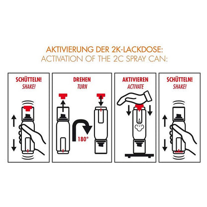 Foliatec 2 Komponent Universallak sort - 400ml