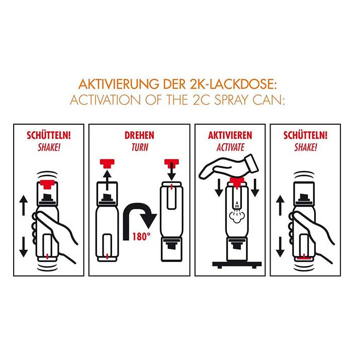 Foliatec 2 komponent Universallak skinnende gul - 400ml