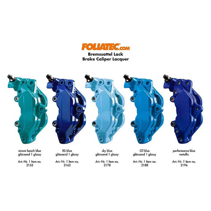 Foliatec Bremsekaliberlak Miami Beach Blue med pensel