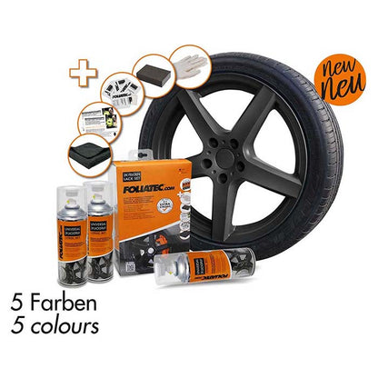 Foliatec fælgmaling kit 2K, blank sort