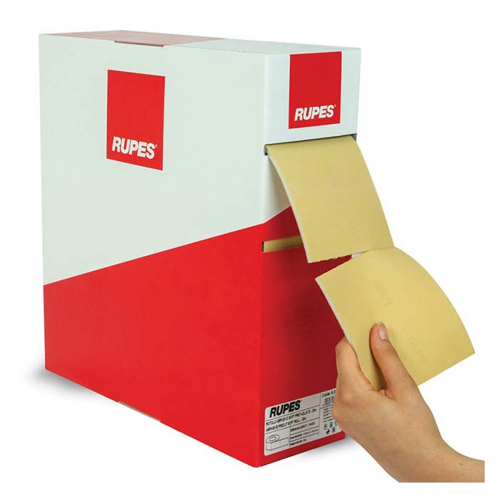 Perforated soft roll abrasive 144mmx25m -P180- 200 stk.
