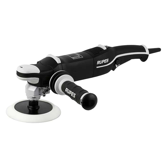 Rupes Angular Polisher LH19E polermaskine med sort håndtag og hvid skive