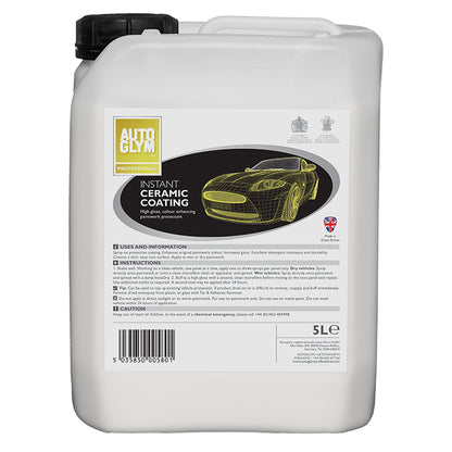 Autoglym Instant Ceramic Coating 5L dunke med produktinformation