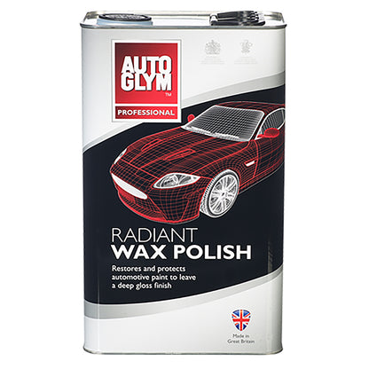 Autoglym Radiant Wax Polish 5L metalflaske, bilpolering og voks