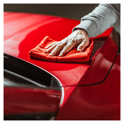 Autoglym Red Hi-Tech Finishing Microfiber Cloth - 40x40cm