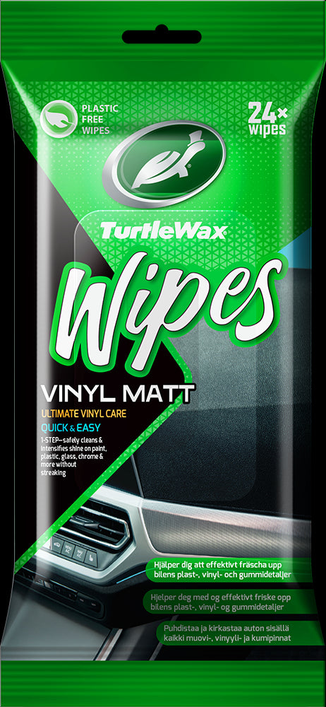 Vinyl Matt Wipes Flatpack - 24stk