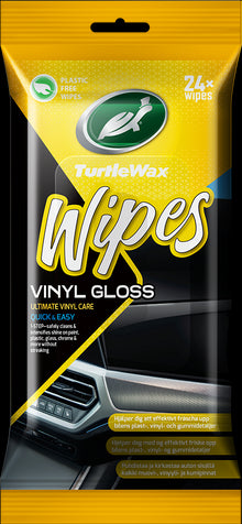 Vinyl Gloss Wipes Flatpack - 24stk