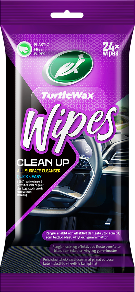 Turtle Wax Clean-up Wipes Flatpack - 24stk