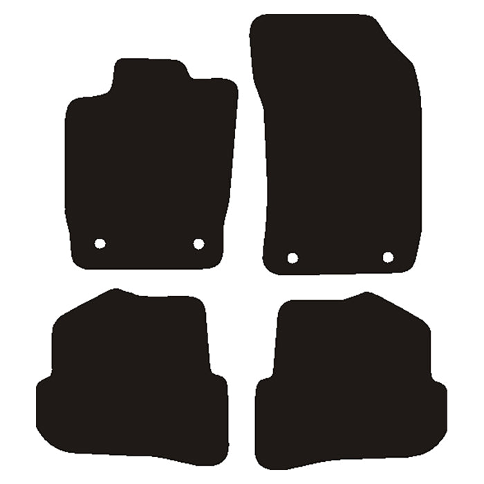 Måtter Audi A1 8X 2010 - 09/2018 Sort nålefilt produktbillede