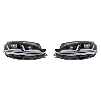 Forlygtesæt VW Golf VII Facelift Black Edition