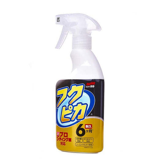 Soft99 Fukupika Spray Advance Strong, Quick Detailer 400ml flaske til bilpleje.