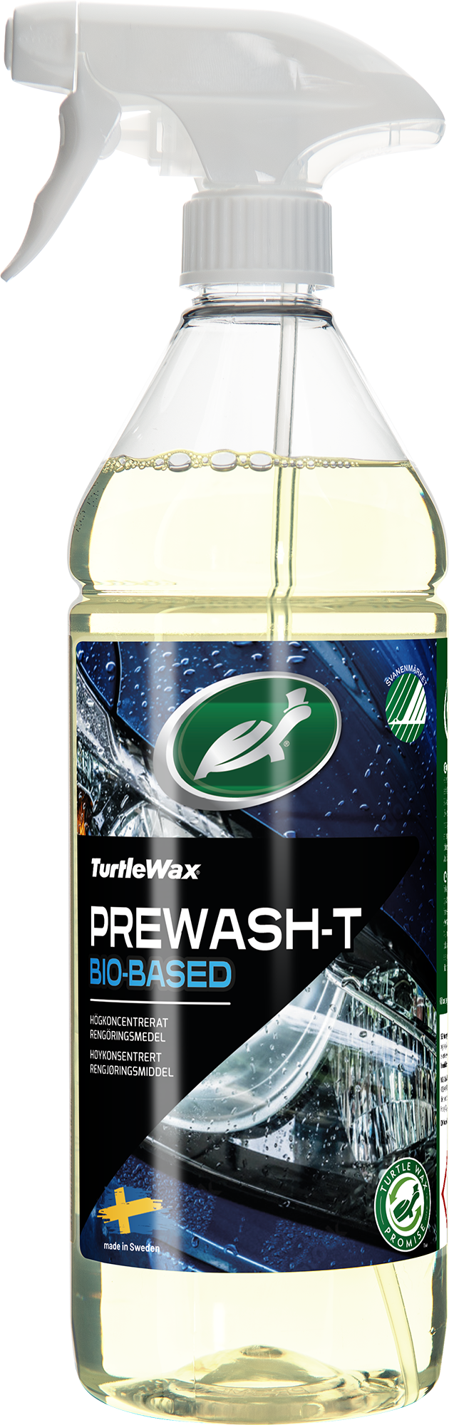 Turtle Wax Prewash-T BIO koldaffedtning for biler 1 liter flaske med spraydyse