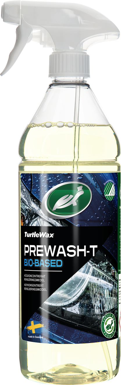 Turtle Wax Prewash-T BIO koldaffedtning for biler 1 liter flaske med spraydyse