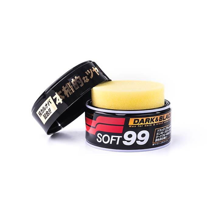 Soft99 Dark & Black Wax 300gr med gul applikator til mørke biler
