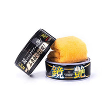 Soft99 Mirror Shine Wax Dark, orange mikrofiberklud i dåse