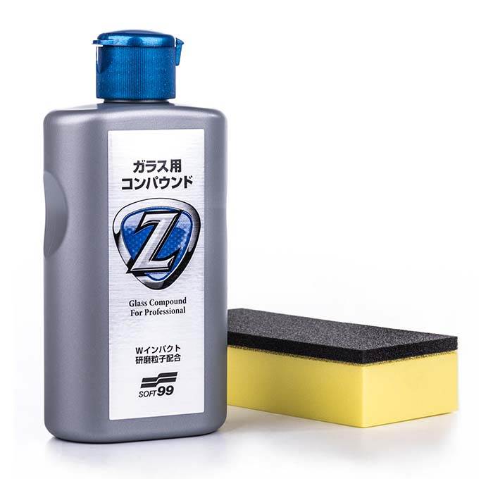 Soft99 Glass Compound Z og sort svamp til bilruder