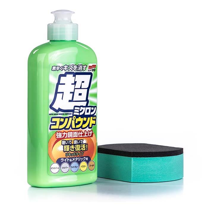 Soft99 Micro Liquid Compound Set Light Metallic og polersvamp