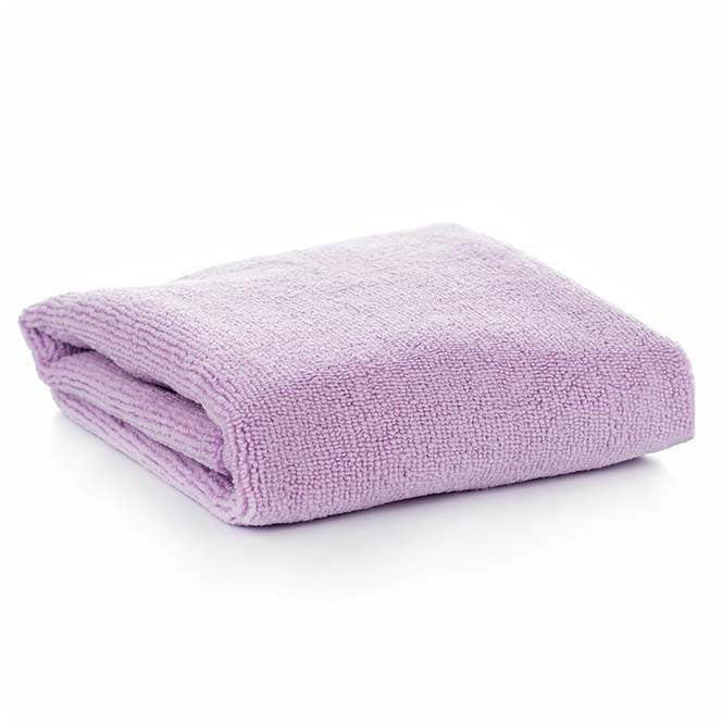 Soft99 Microfiber Super Cloth lilla mikrofiberklud foldet på hvid baggrund