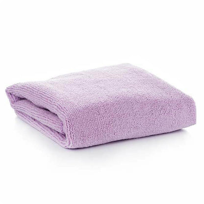 Soft99 Microfiber Super Cloth lilla mikrofiberklud foldet på hvid baggrund