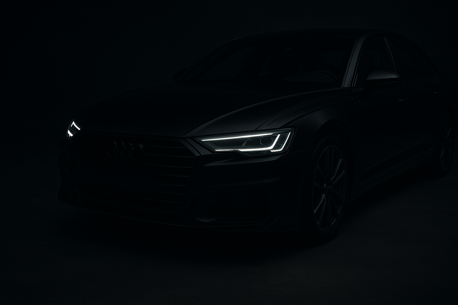 Black on black car background image, audi