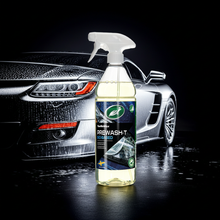 Turtle Wax Prewash-T BIO koldaffedtning flaske foran skinnende bil med skum
